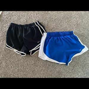 Blue and black Nike shorts size medium